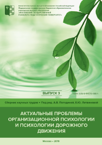 Обложка издания «Актуальные проблемы организационной психологии и психологии дорожного движения»